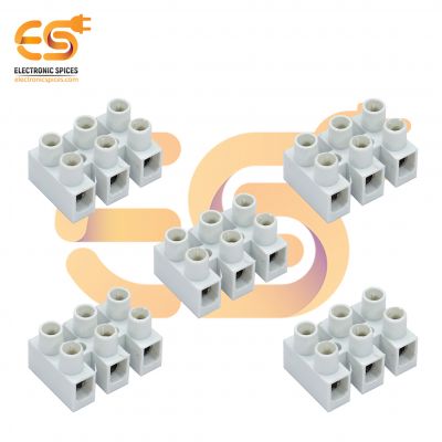 3 line 12A Electrical cable screw lock wire connector pack of 50pcs